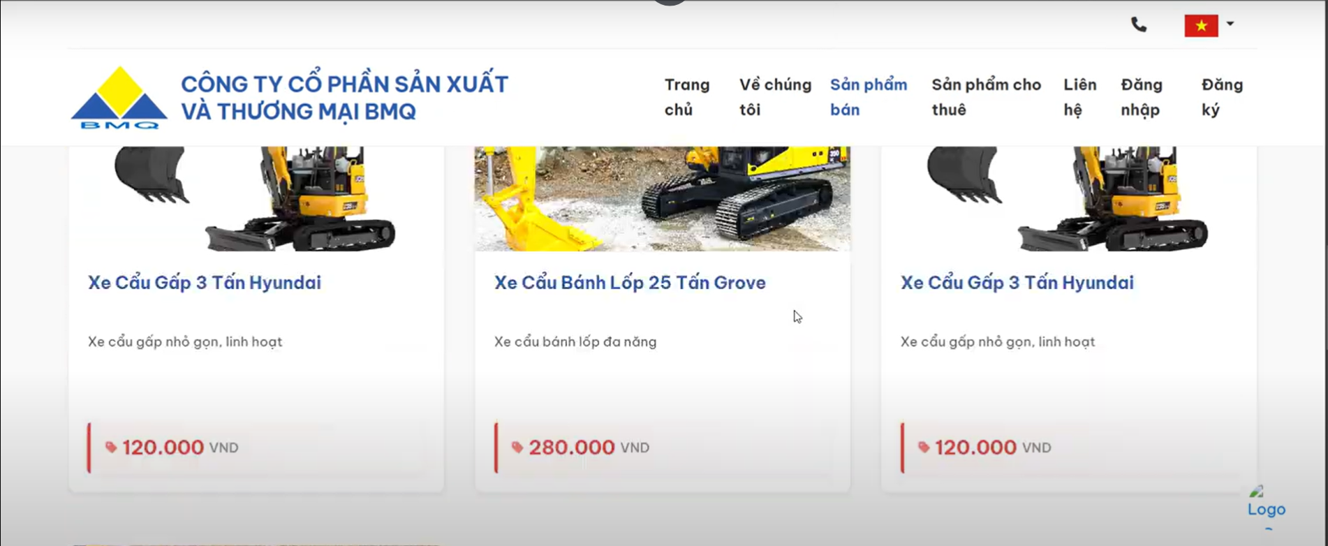 Full Dự án Laravel cho lĩnh vực bán và cho thuê thiết bị công trình