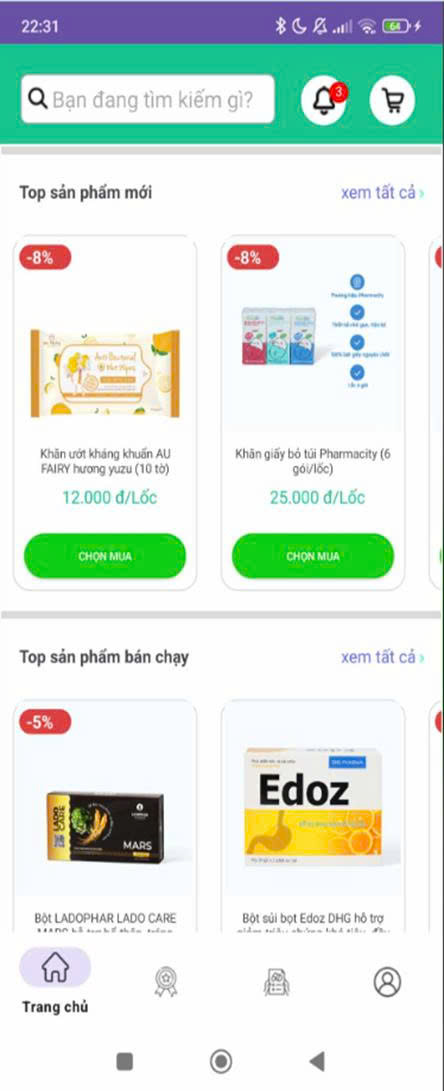App Mobile Bán Thuốc, Sản Phẩm Y Tế ảnh chụp màn hình