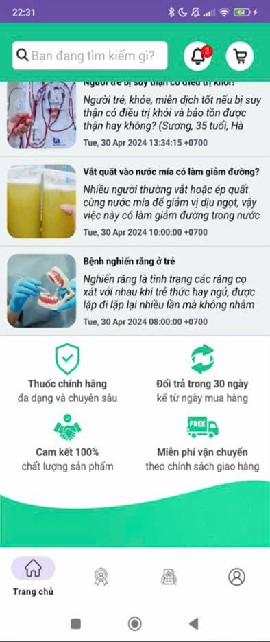 App Mobile Bán Thuốc, Sản Phẩm Y Tế ảnh chụp màn hình
