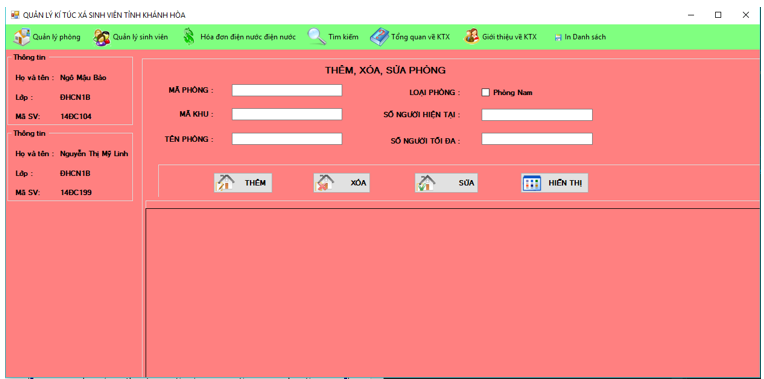 Phần mềm quản lý ký túc xá sinh viên