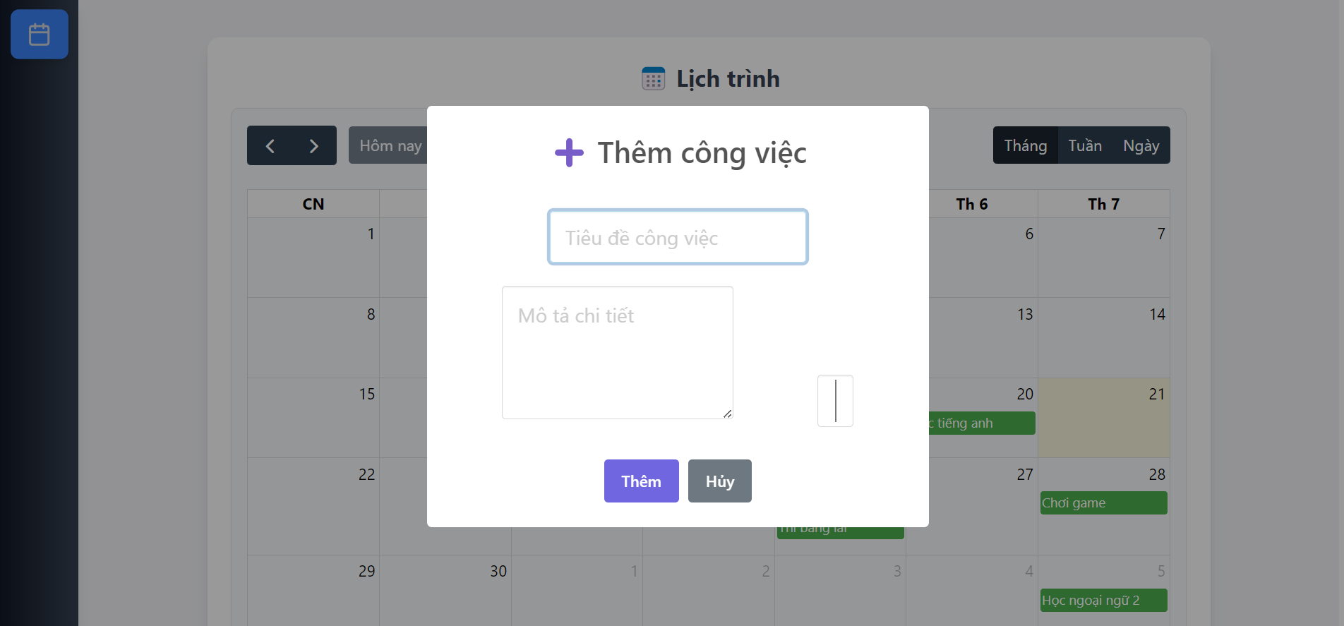 Website dùng AI để phân tích kế hoạch công việc bằng ReactJS ảnh chụp màn hình
